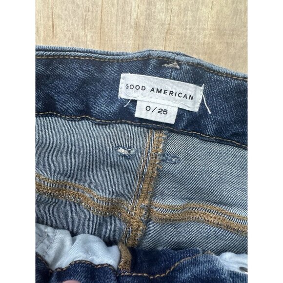 Good American Good Legs Jeans 0/25 Dark Wash - Picture 3 of 6